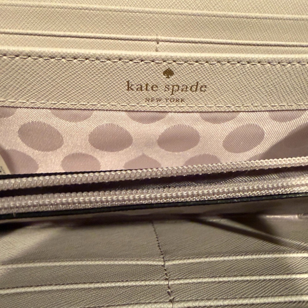 Kate Spade Color block Yellow and Tan Zip Around Wallet - Picture 7 of 10